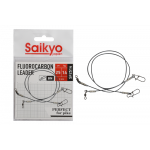 Поводок Saikyo FC Leader SF2514, 14кг/25см, 2шт Поводок Saikyo FC Leader SF2514, 14кг/25см, 2шт